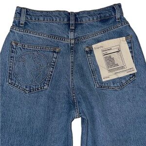 Triarchy Embroidered Pocket Earth Organic Cotton Jeans Size 24 New!